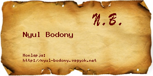 Nyul Bodony névjegykártya